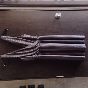 Express Dark Green Wrap Top Pleated Dress Size S